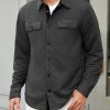 JMIERR Mens Quilted Shirt Jackets Casual Long Sleeve Snap Button Down Shirts with Pockets - Image 6