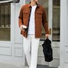 JMIERR Mens Quilted Shirt Jackets Casual Long Sleeve Snap Button Down Shirts with Pockets - Image 21