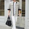 JMIERR Mens Quilted Shirt Jackets Casual Long Sleeve Snap Button Down Shirts with Pockets - Image 28