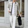 JMIERR Mens Quilted Shirt Jackets Casual Long Sleeve Snap Button Down Shirts with Pockets - Image 29