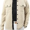 JMIERR Mens Quilted Shirt Jackets Casual Long Sleeve Snap Button Down Shirts with Pockets - Image 31