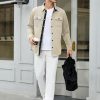 JMIERR Mens Quilted Shirt Jackets Casual Long Sleeve Snap Button Down Shirts with Pockets - Image 35