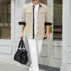 JMIERR Mens Quilted Shirt Jackets Casual Long Sleeve Snap Button Down Shirts with Pockets - Image 36