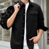 JMIERR Mens Quilted Shirt Jackets Casual Long Sleeve Snap Button Down Shirts with Pockets - Image 43