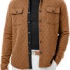 JMIERR Mens Quilted Shirt Jackets Casual Long Sleeve Snap Button Down Shirts with Pockets - Image 55