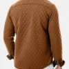 JMIERR Mens Quilted Shirt Jackets Casual Long Sleeve Snap Button Down Shirts with Pockets - Image 56