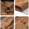 JMIERR Mens Quilted Shirt Jackets Casual Long Sleeve Snap Button Down Shirts with Pockets - Image 58