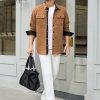 JMIERR Mens Quilted Shirt Jackets Casual Long Sleeve Snap Button Down Shirts with Pockets - Image 60
