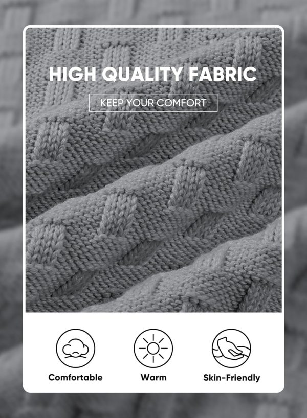 JMIERR Mens Knit Sweater Casual Shawl Collar Pullover Sweater Slim Fit Solid Color Fall Fashion Button Textured Sweaters - Image 12