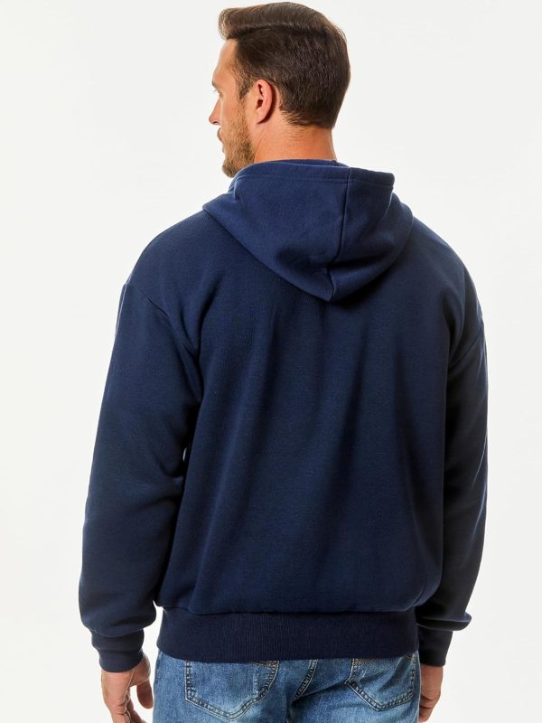 JMIERR Mens Full Zip Casual Cotton Hooded Fleece Drawstring Hoodies Pullover Sweatshirts Casual Long Sleeve Shirts - Image 15