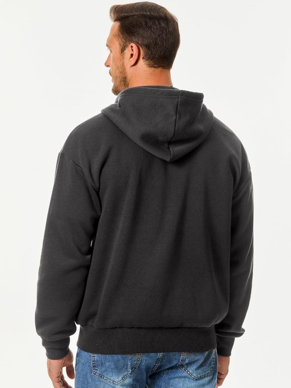 JMIERR Mens Full Zip Casual Cotton Hooded Fleece Drawstring Hoodies Pullover Sweatshirts Casual Long Sleeve Shirts - Image 27