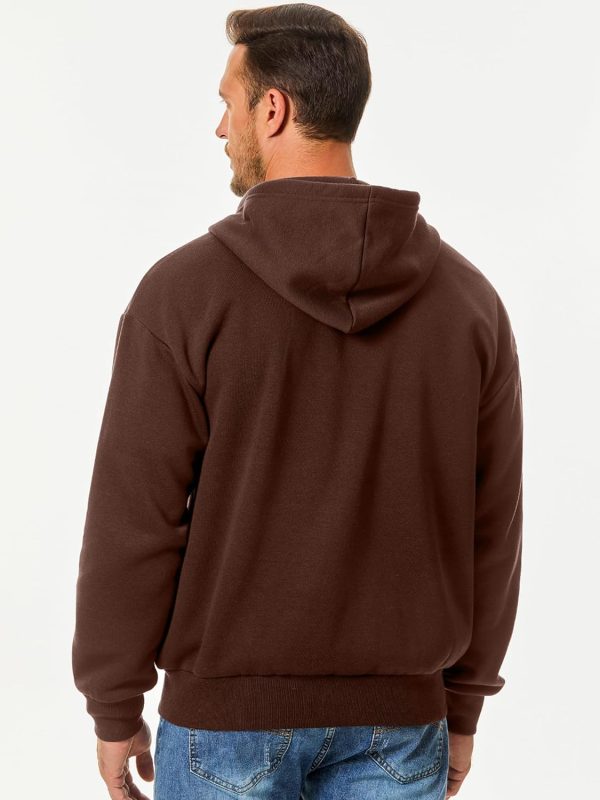 JMIERR Mens Full Zip Casual Cotton Hooded Fleece Drawstring Hoodies Pullover Sweatshirts Casual Long Sleeve Shirts - Image 39