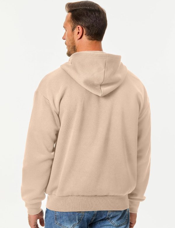 JMIERR Mens Full Zip Casual Cotton Hooded Fleece Drawstring Hoodies Pullover Sweatshirts Casual Long Sleeve Shirts - Image 47