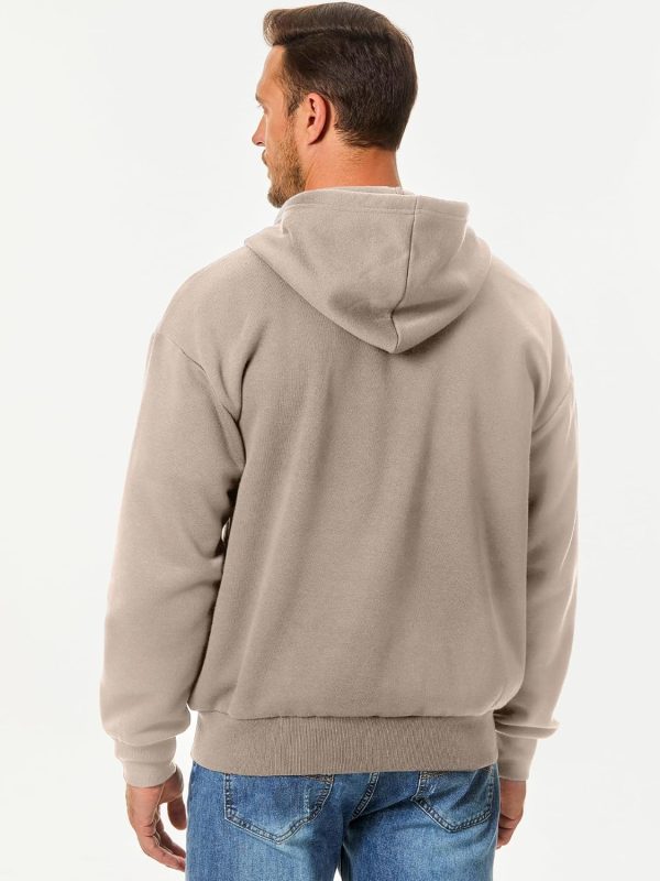 JMIERR Mens Full Zip Casual Cotton Hooded Fleece Drawstring Hoodies Pullover Sweatshirts Casual Long Sleeve Shirts - Image 51