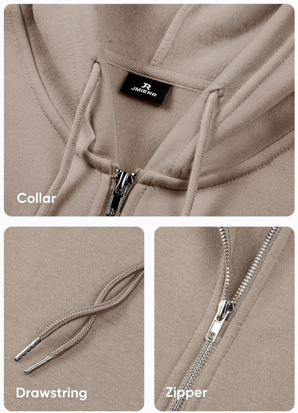 JMIERR Mens Full Zip Casual Cotton Hooded Fleece Drawstring Hoodies Pullover Sweatshirts Casual Long Sleeve Shirts - Image 54