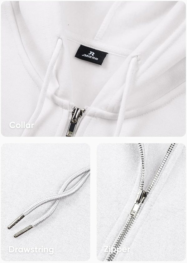 JMIERR Mens Full Zip Casual Cotton Hooded Fleece Drawstring Hoodies Pullover Sweatshirts Casual Long Sleeve Shirts - Image 62