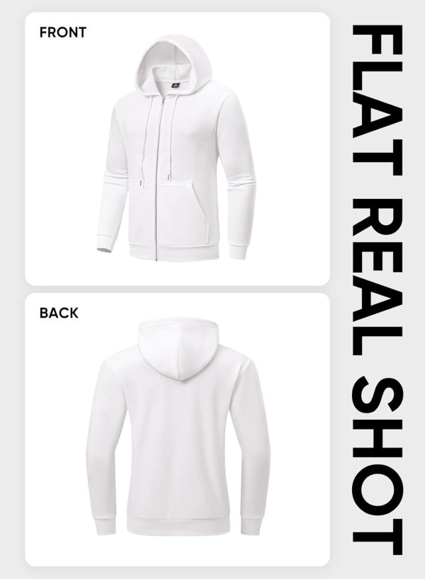 JMIERR Mens Full Zip Casual Cotton Hooded Fleece Drawstring Hoodies Pullover Sweatshirts Casual Long Sleeve Shirts - Image 63