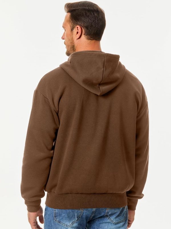 JMIERR Mens Full Zip Casual Cotton Hooded Fleece Drawstring Hoodies Pullover Sweatshirts Casual Long Sleeve Shirts - Image 66
