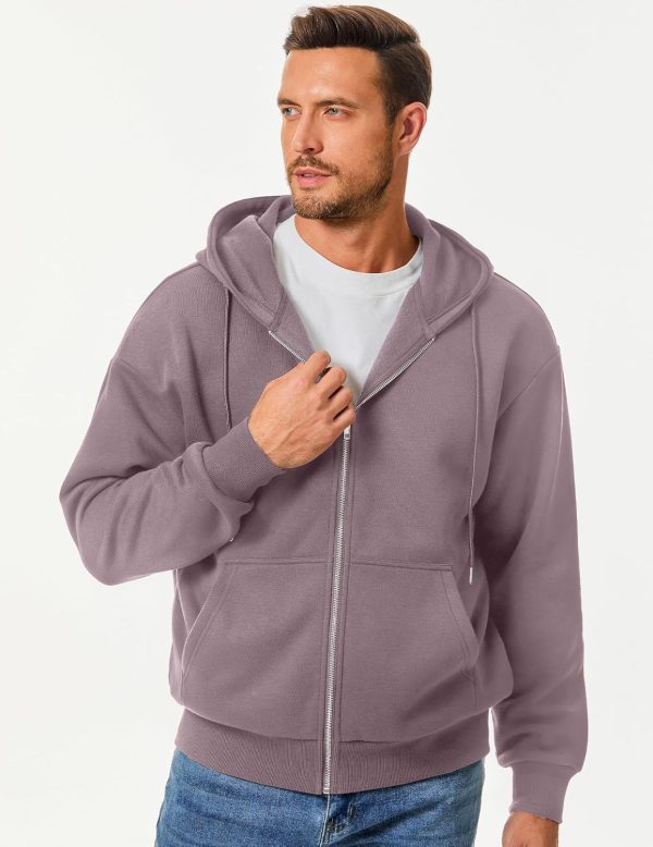 JMIERR Mens Full Zip Casual Cotton Hooded Fleece Drawstring Hoodies Pullover Sweatshirts Casual Long Sleeve Shirts - Image 74