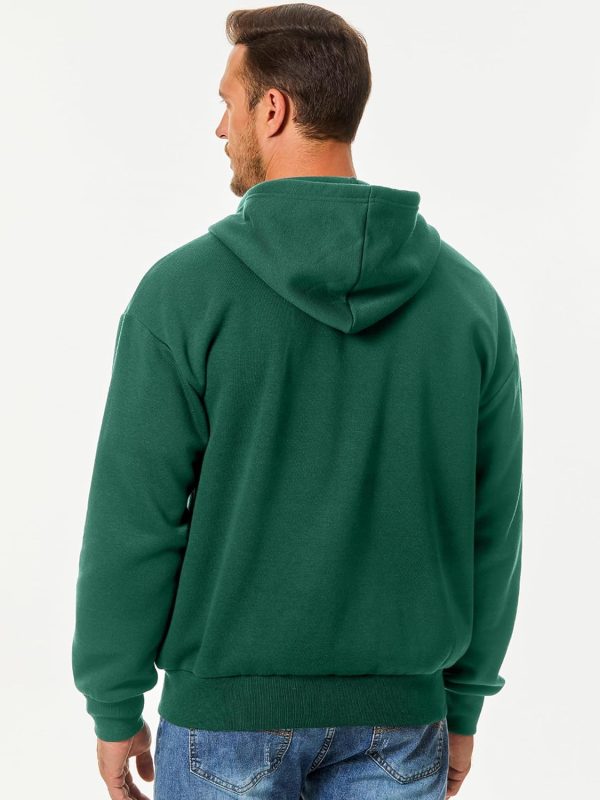 JMIERR Mens Full Zip Casual Cotton Hooded Fleece Drawstring Hoodies Pullover Sweatshirts Casual Long Sleeve Shirts - Image 79