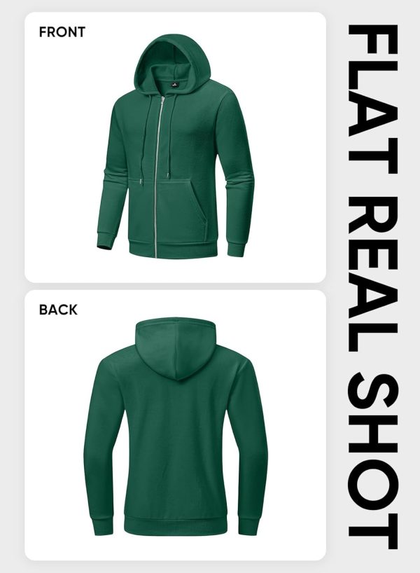 JMIERR Mens Full Zip Casual Cotton Hooded Fleece Drawstring Hoodies Pullover Sweatshirts Casual Long Sleeve Shirts - Image 83