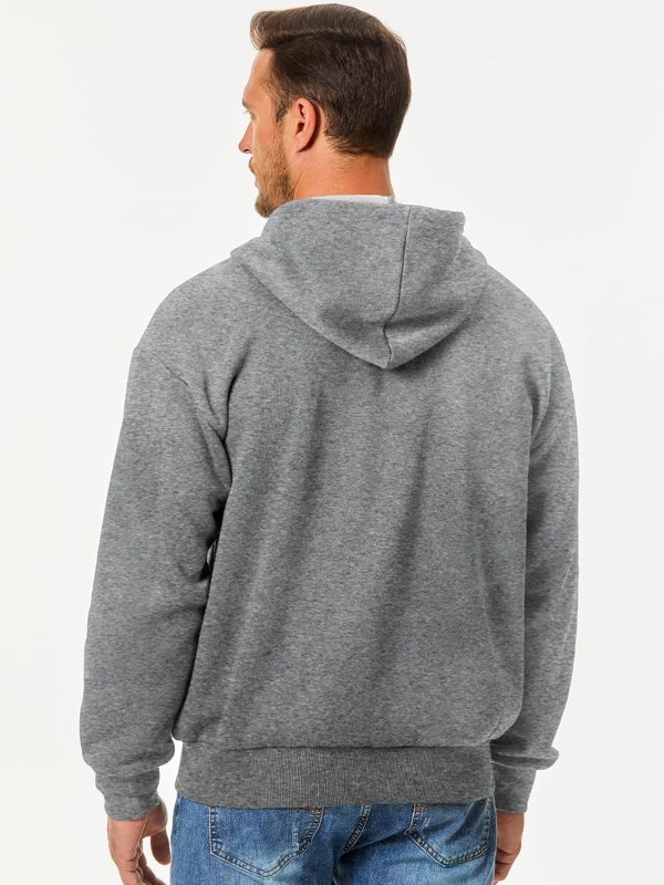 JMIERR Mens Full Zip Casual Cotton Hooded Fleece Drawstring Hoodies Pullover Sweatshirts Casual Long Sleeve Shirts - Image 87