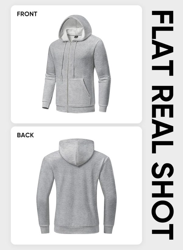 JMIERR Mens Full Zip Casual Cotton Hooded Fleece Drawstring Hoodies Pullover Sweatshirts Casual Long Sleeve Shirts - Image 98