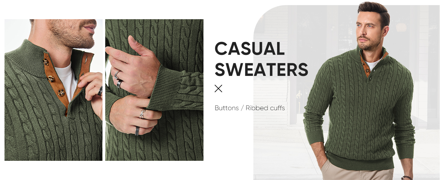 Men's Cable Knit Sweatshirt