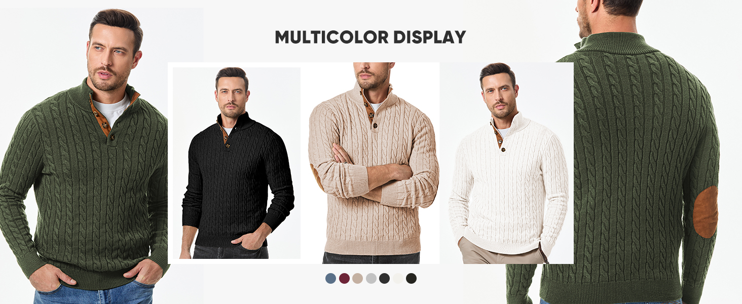 Men's Long Sleeve Crewneck Knit Sweatshirt