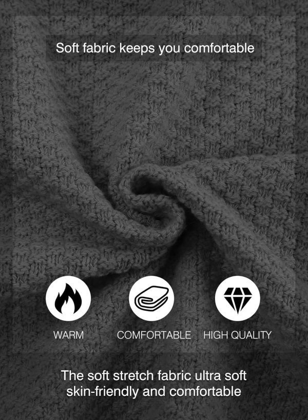 JMIERR Men's Casual Long Sleeve Shawl Collar Buttons Down Cable Knit Cardigan Sweater with Pockets - Image 6