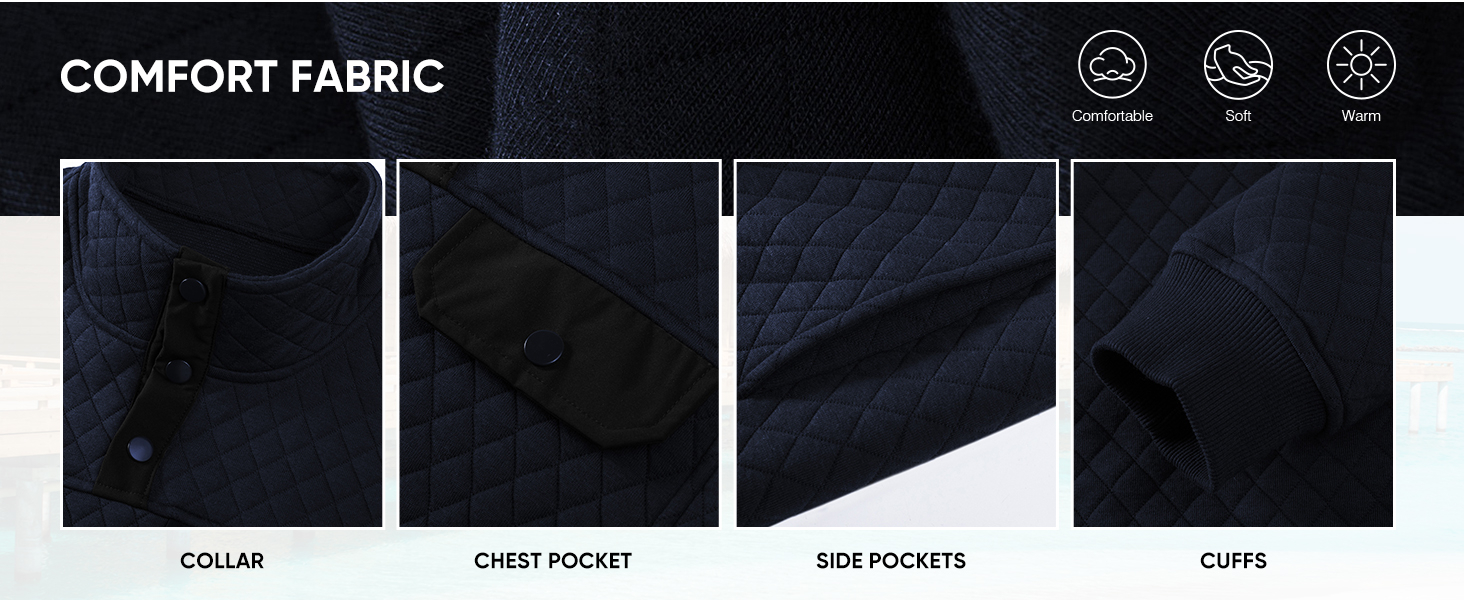 JMIERR Men's Quilted Sweatshirt
