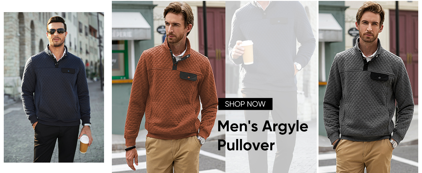 JMIERR Men's Quilted Sweatshirt