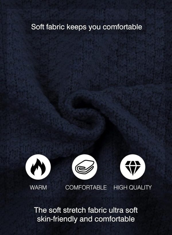 JMIERR Men's Casual Long Sleeve Shawl Collar Buttons Down Cable Knit Cardigan Sweater with Pockets - Image 76