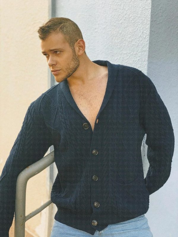JMIERR Men's Casual Long Sleeve Shawl Collar Buttons Down Cable Knit Cardigan Sweater with Pockets - Image 78