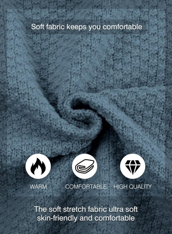 JMIERR Men's Casual Long Sleeve Shawl Collar Buttons Down Cable Knit Cardigan Sweater with Pockets - Image 130