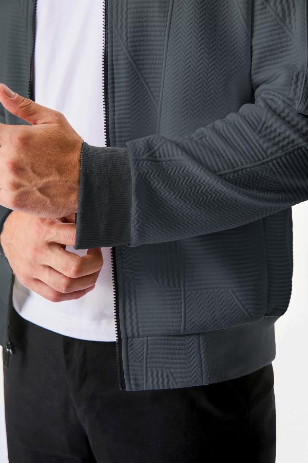 JMIERR Mens Casual Jacquard Bomber Jackets Color-Block Lightweight Varsity Jacket Fashion Zipper Coat with Pockets - Image 59