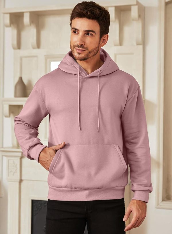 JMIERR Mens Casual Cotton Hooded Collar Drawstring Hoodies Pullover Sweatshirts Casual Long Sleeve Shirts - Image 11