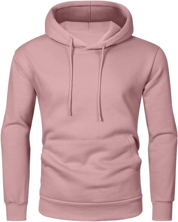 JMIERR Mens Casual Cotton Hooded Collar Drawstring Hoodies Pullover Sweatshirts Casual Long Sleeve Shirts - Image 13