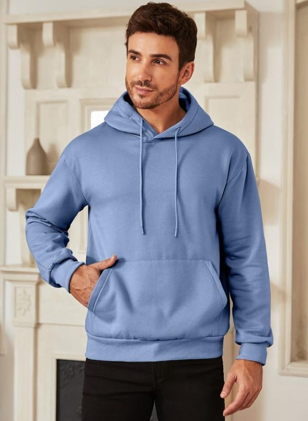 JMIERR Mens Casual Cotton Hooded Collar Drawstring Hoodies Pullover Sweatshirts Casual Long Sleeve Shirts - Image 18