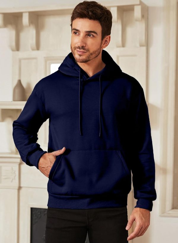 JMIERR Mens Casual Cotton Hooded Collar Drawstring Hoodies Pullover Sweatshirts Casual Long Sleeve Shirts - Image 26