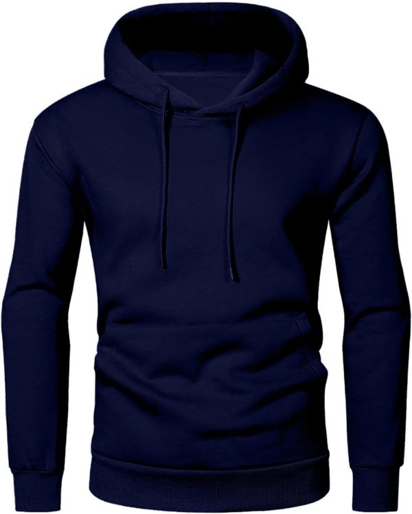 JMIERR Mens Casual Cotton Hooded Collar Drawstring Hoodies Pullover Sweatshirts Casual Long Sleeve Shirts - Image 29
