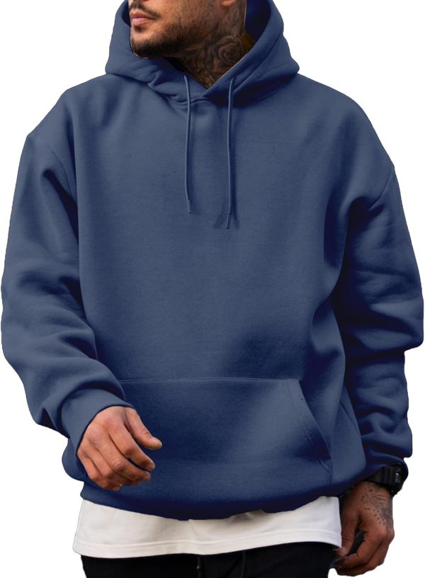 JMIERR Mens Casual Cotton Hooded Collar Drawstring Hoodies Pullover Sweatshirts Casual Long Sleeve Shirts - Image 47