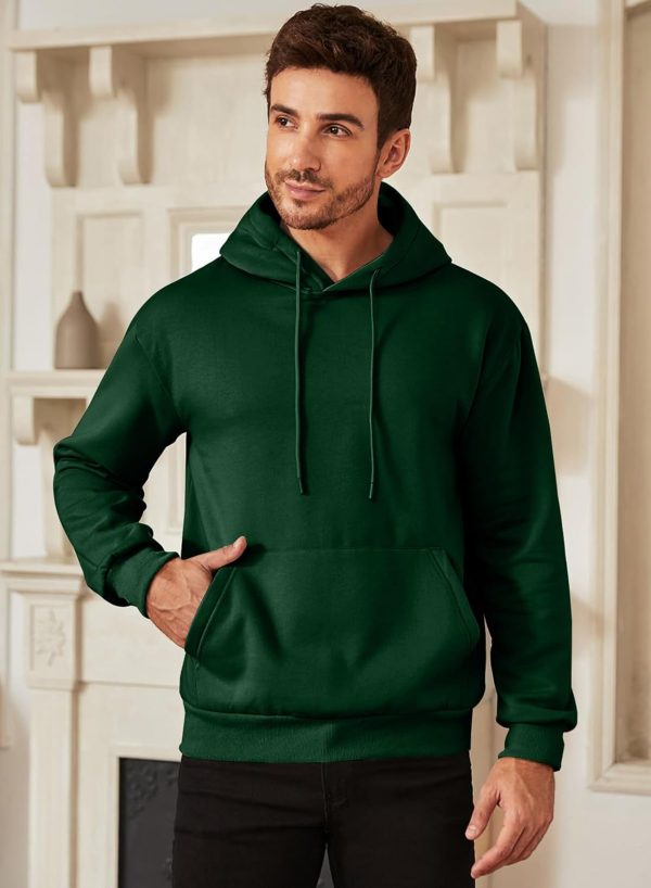 JMIERR Mens Casual Cotton Hooded Collar Drawstring Hoodies Pullover Sweatshirts Casual Long Sleeve Shirts - Image 56