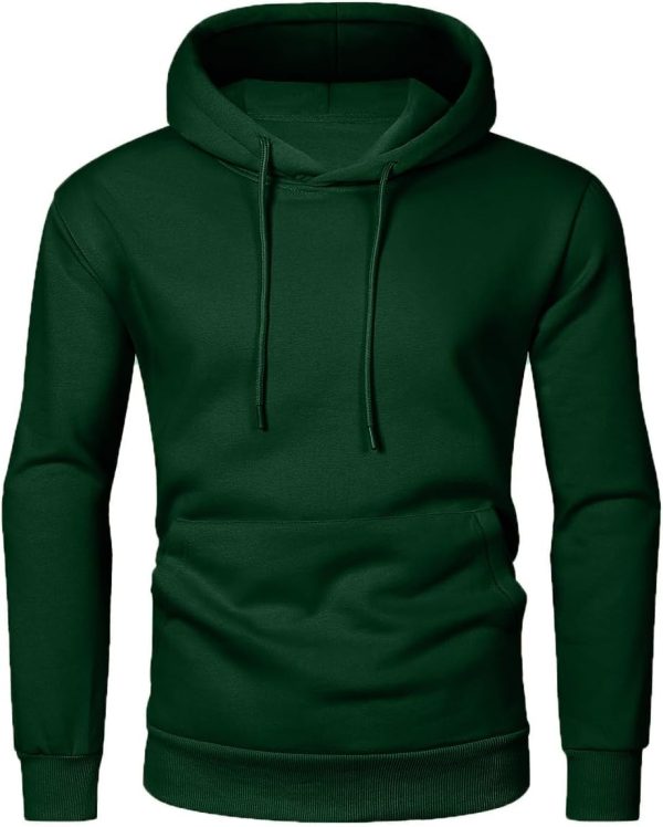 JMIERR Mens Casual Cotton Hooded Collar Drawstring Hoodies Pullover Sweatshirts Casual Long Sleeve Shirts - Image 58