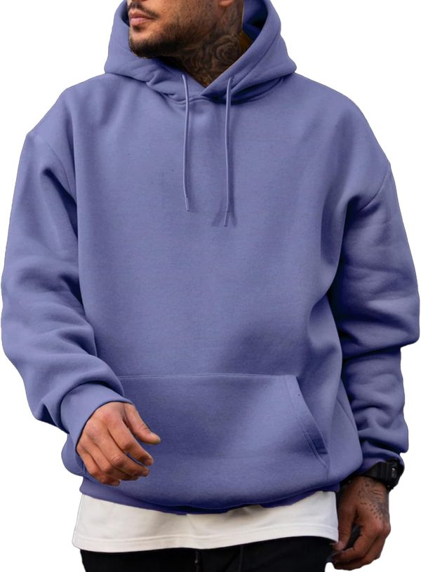 JMIERR Mens Casual Cotton Hooded Collar Drawstring Hoodies Pullover Sweatshirts Casual Long Sleeve Shirts - Image 61