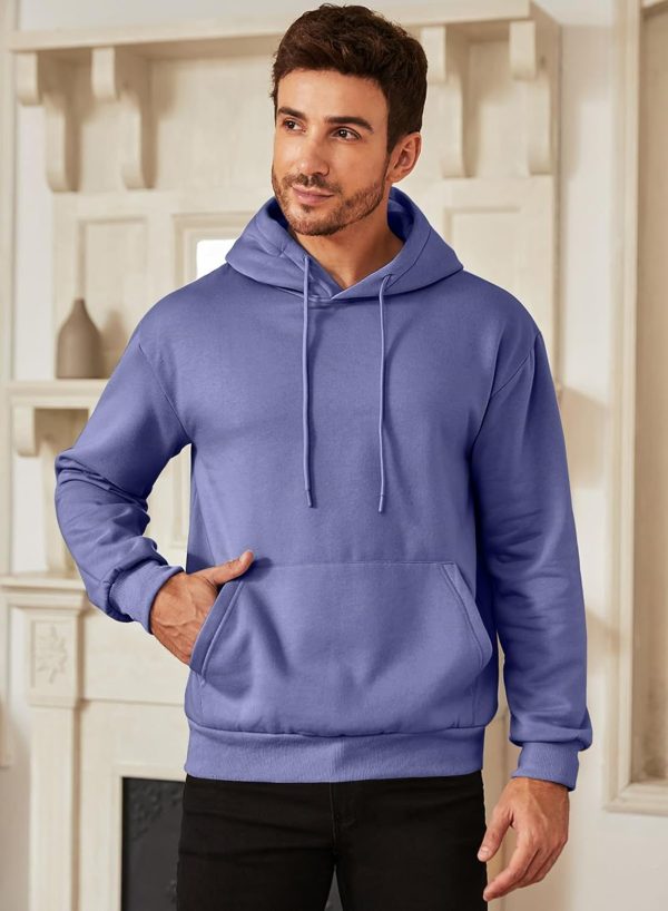 JMIERR Mens Casual Cotton Hooded Collar Drawstring Hoodies Pullover Sweatshirts Casual Long Sleeve Shirts - Image 63