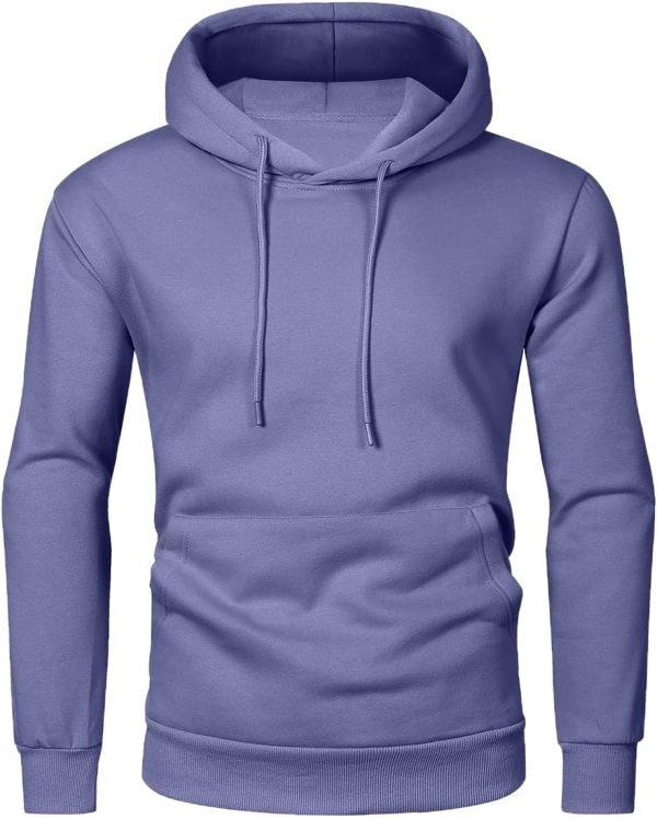 JMIERR Mens Casual Cotton Hooded Collar Drawstring Hoodies Pullover Sweatshirts Casual Long Sleeve Shirts - Image 65