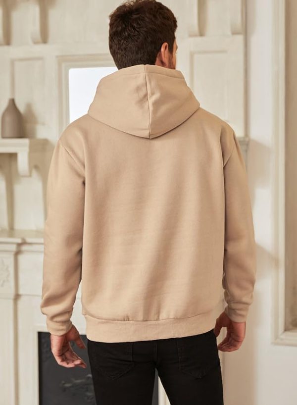 JMIERR Mens Casual Cotton Hooded Collar Drawstring Hoodies Pullover Sweatshirts Casual Long Sleeve Shirts - Image 78