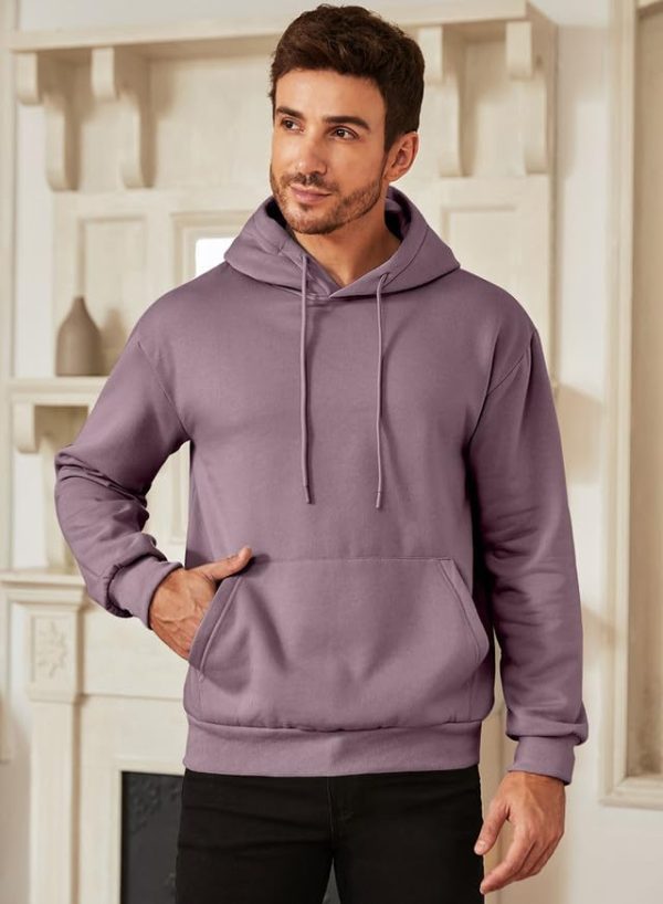 JMIERR Mens Casual Cotton Hooded Collar Drawstring Hoodies Pullover Sweatshirts Casual Long Sleeve Shirts - Image 100