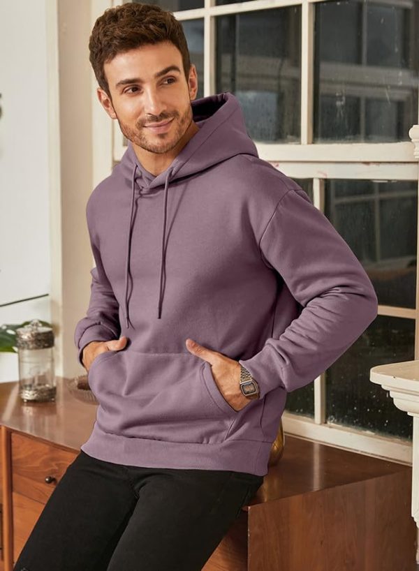 JMIERR Mens Casual Cotton Hooded Collar Drawstring Hoodies Pullover Sweatshirts Casual Long Sleeve Shirts - Image 103